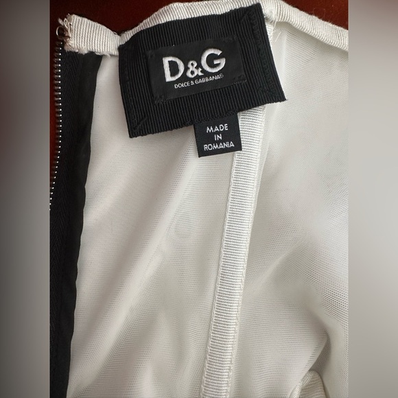 Dolce & Gabbana Y2K Black And White Tulle Lace Corset Mini Dress - Picture 8 of 16